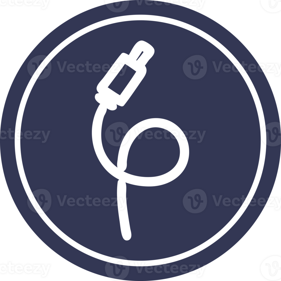 electrical plug circular icon symbol png