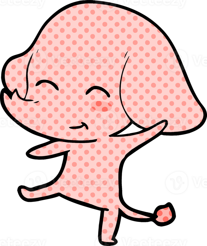 cute cartoon elephant dancing png