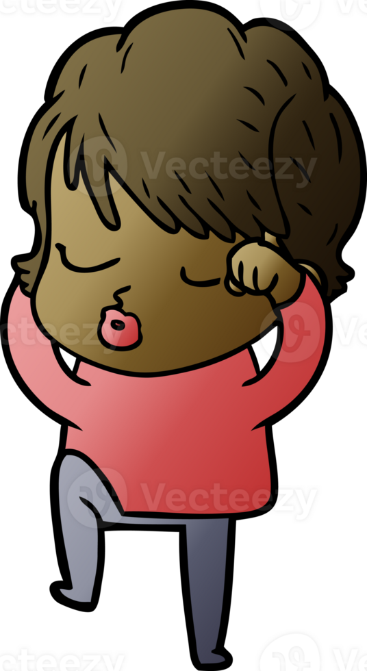 cartoon woman with eyes shut png