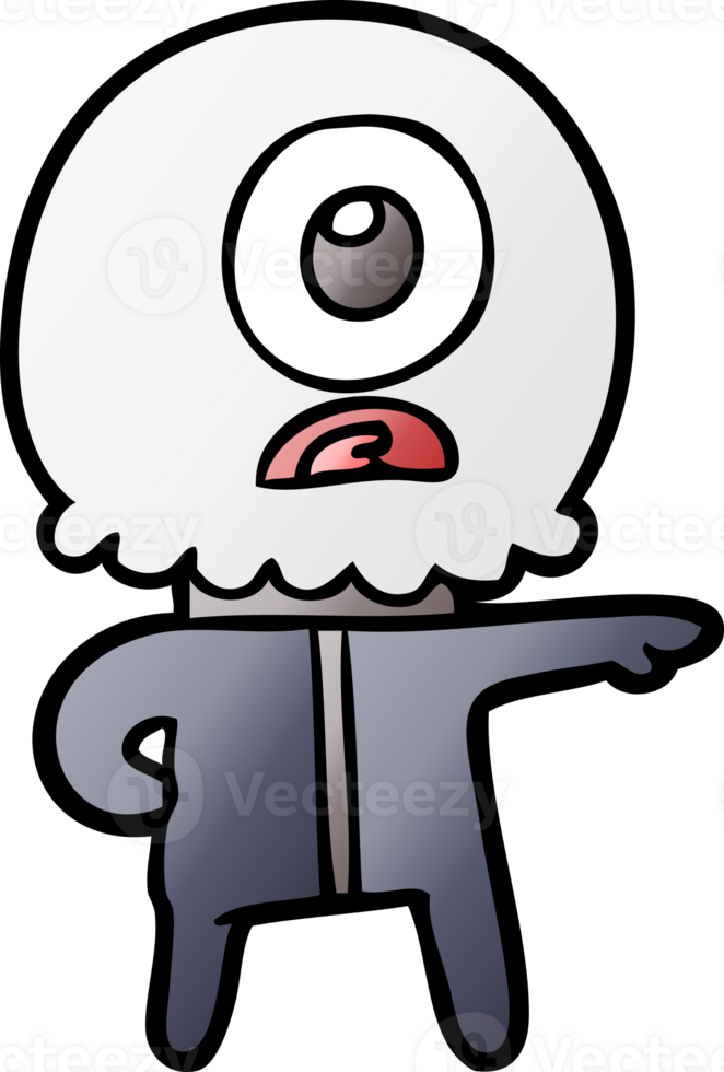 cartoon cyclops alien spaceman png