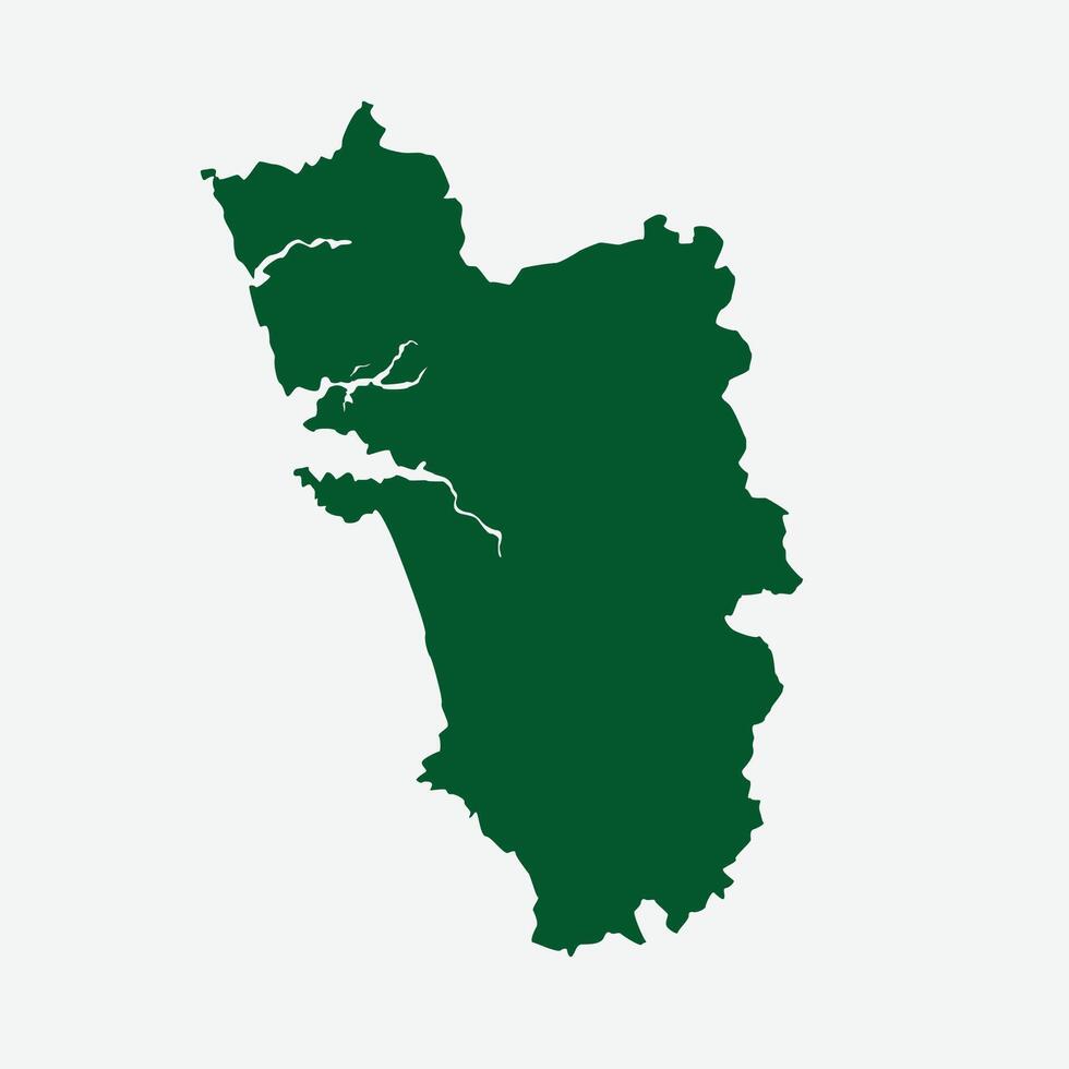 Map of Indian State Goa illustration vector