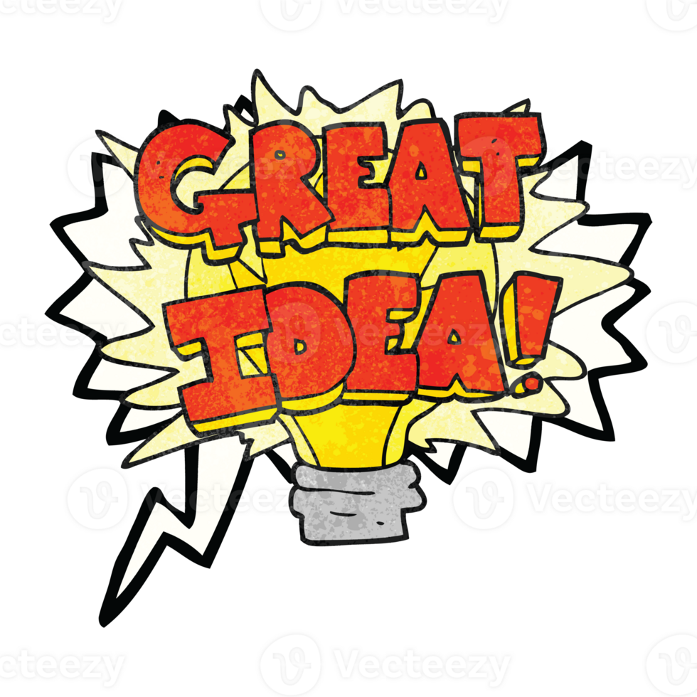 hand speech bubble textured cartoon great idea light bulb symbol png