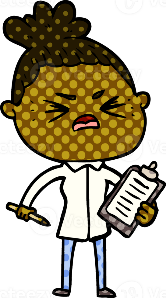 cartoon angry woman png