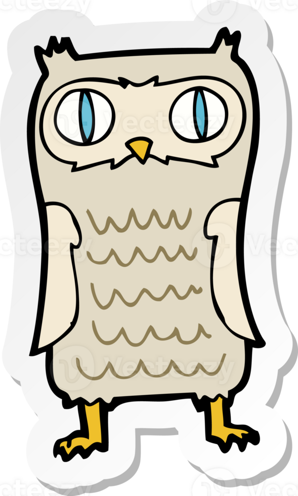 sticker of a cartoon  owl png