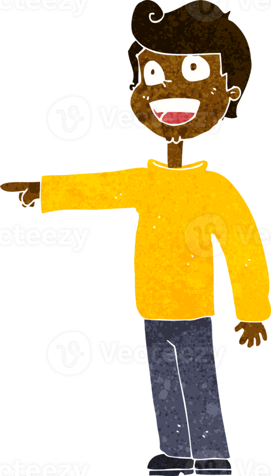cartoon man pointing and laughing png