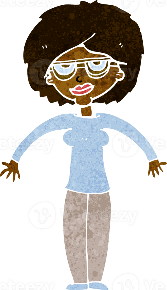 cartoon woman shrugging shoulders png