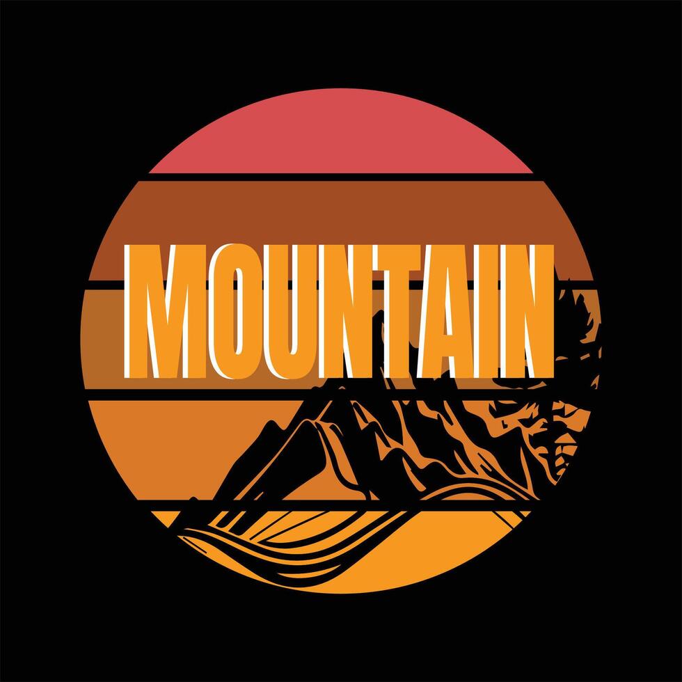 Mountain T shirt design vector