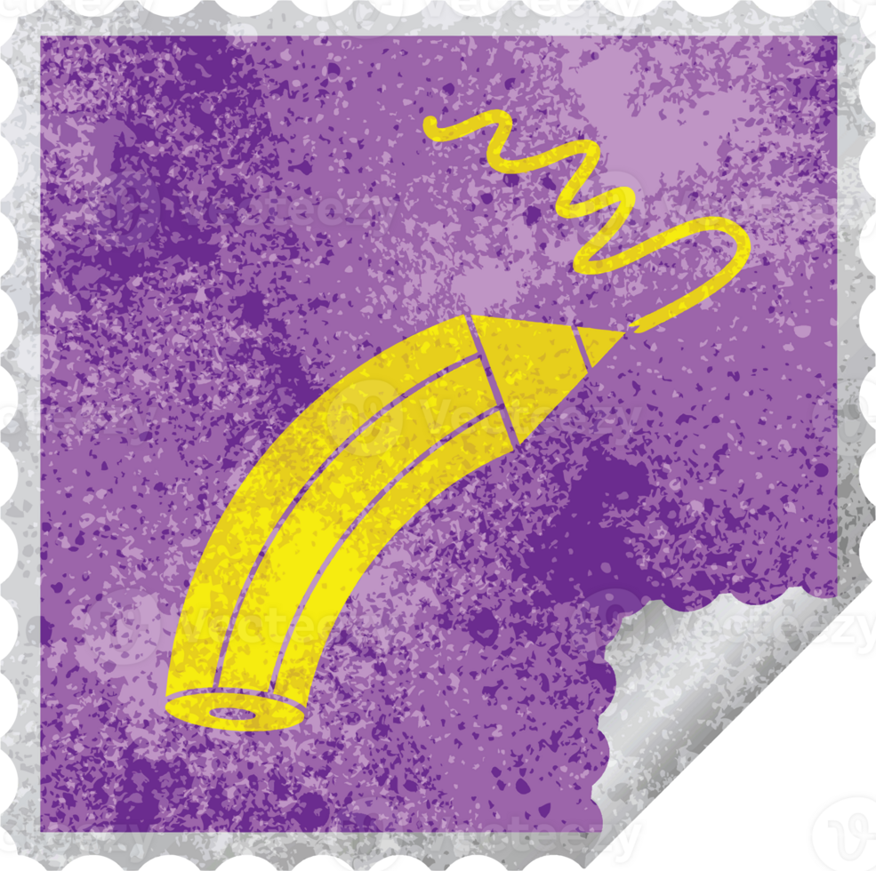 pencil drawing a line square peeling sticker png