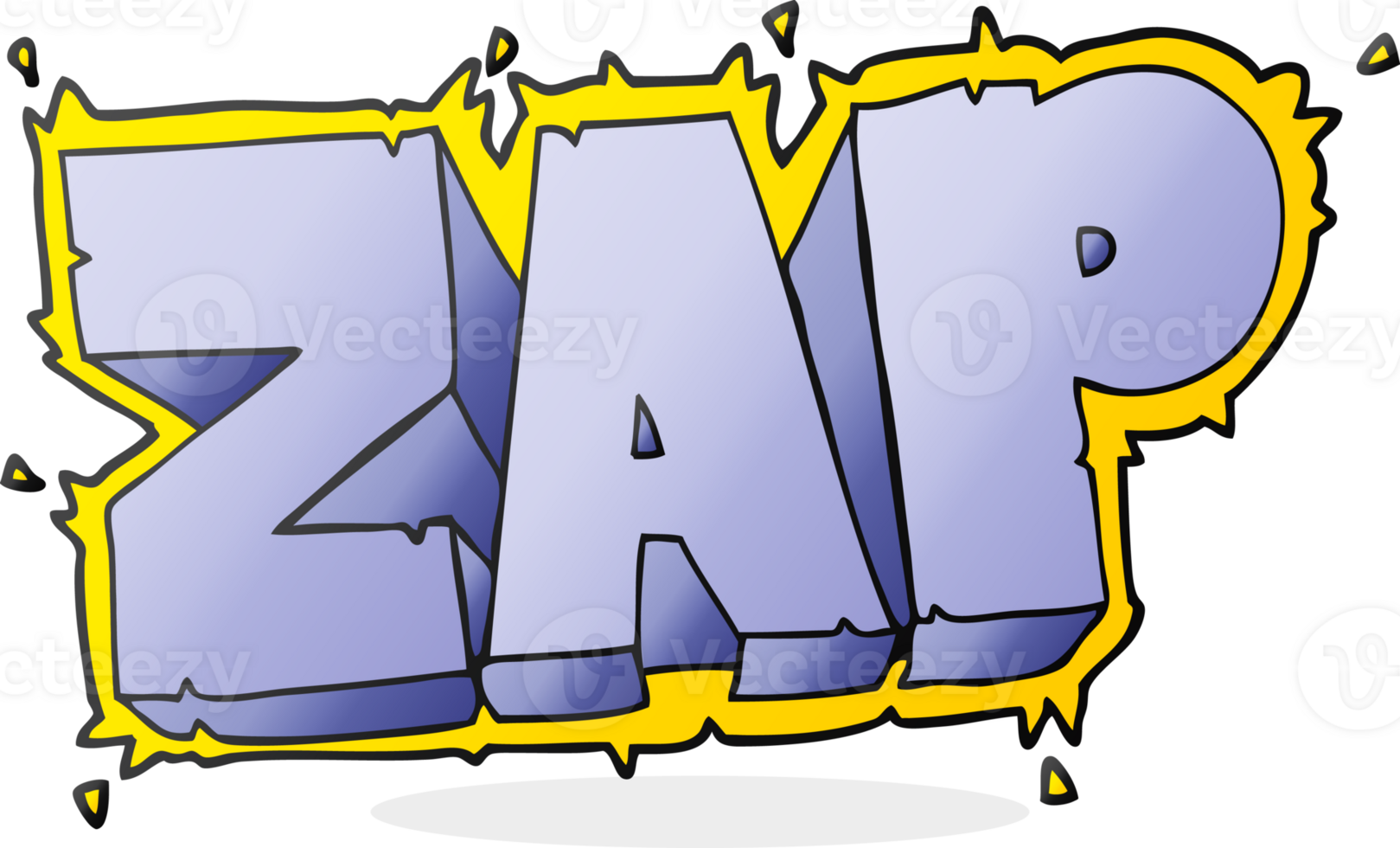 hand drawn cartoon zap symbol png