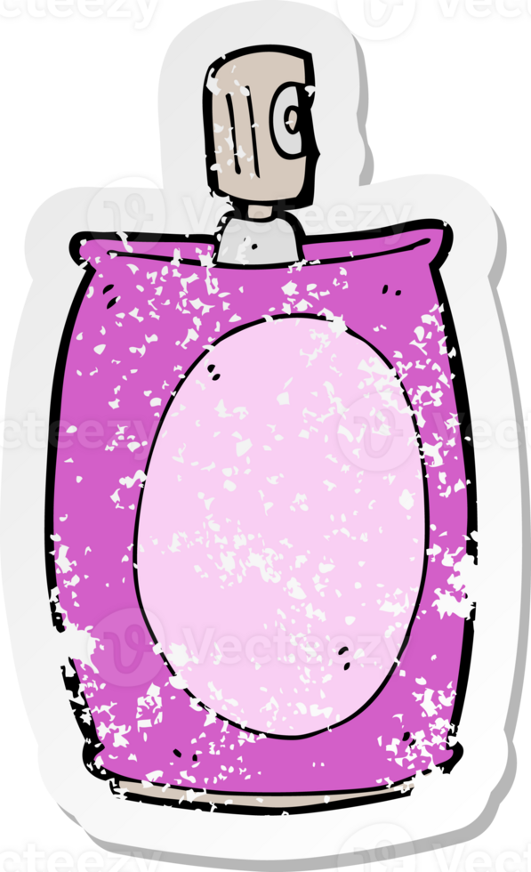 retro distressed sticker of a cartoon spray can png