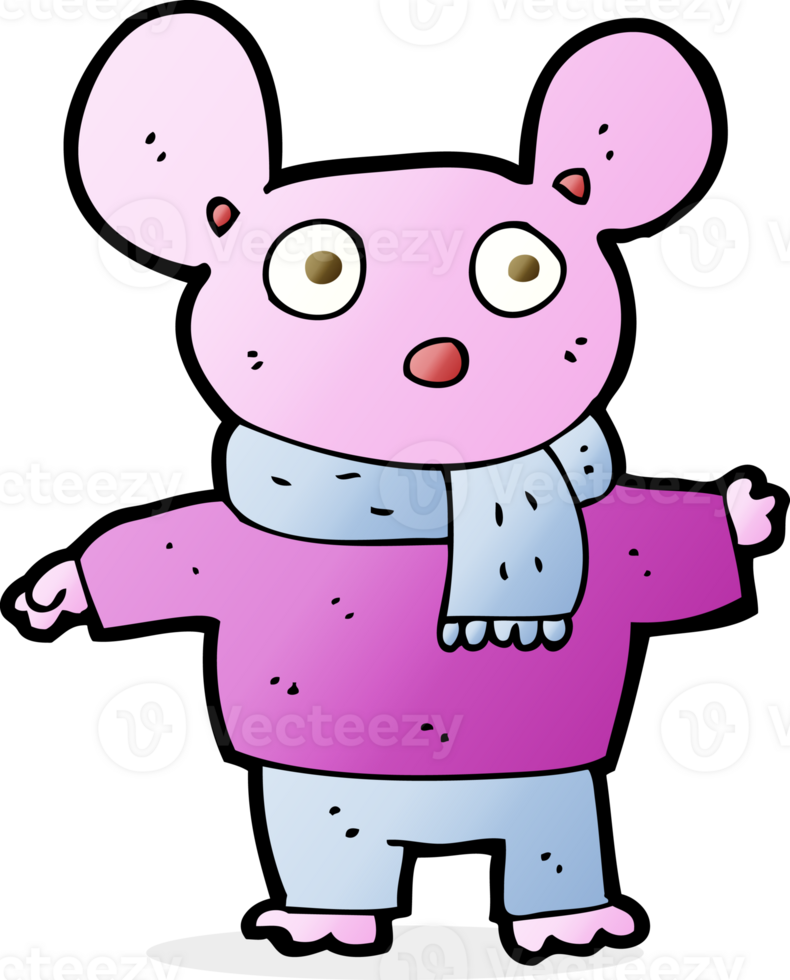 cartoon mouse in clothes png