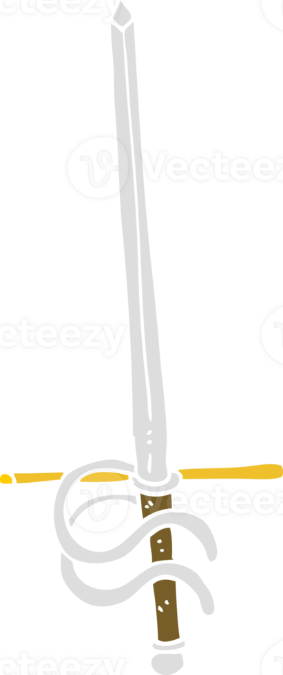 flat color illustration of sword png