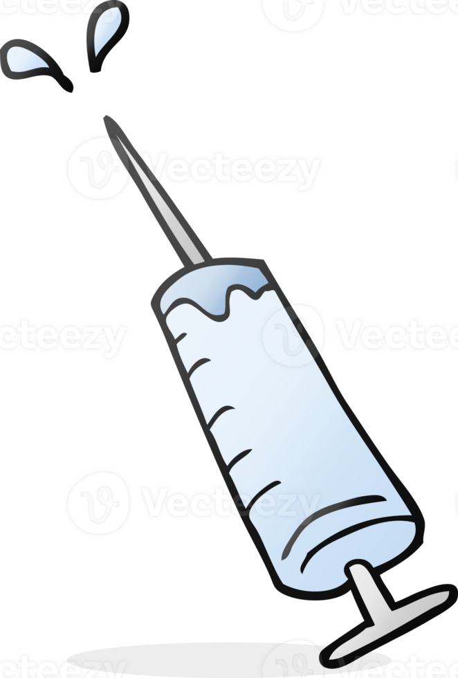 hand drawn cartoon medical needle png