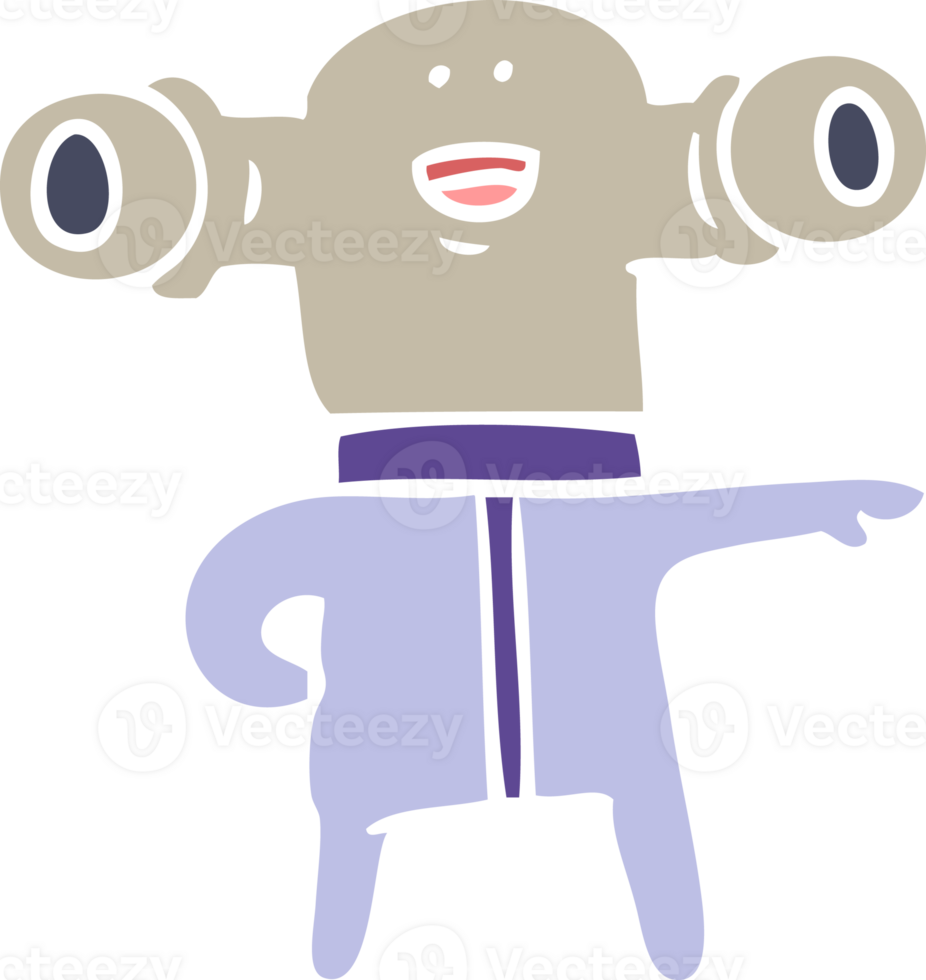 friendly flat color style cartoon alien png