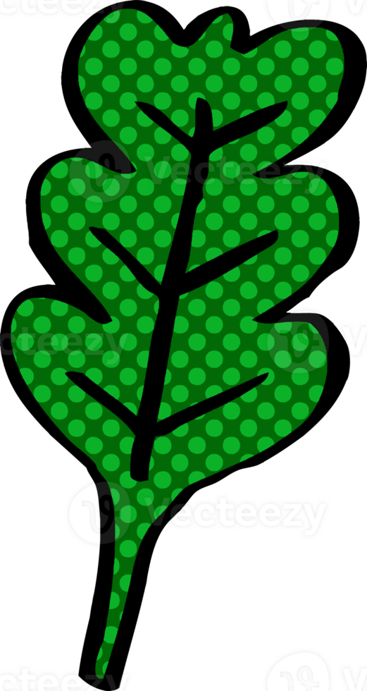 cartoon doodle oak leaf png