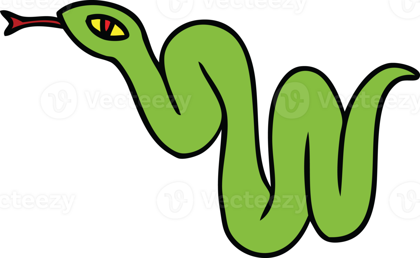 hand drawn cartoon doodle of a garden snake png