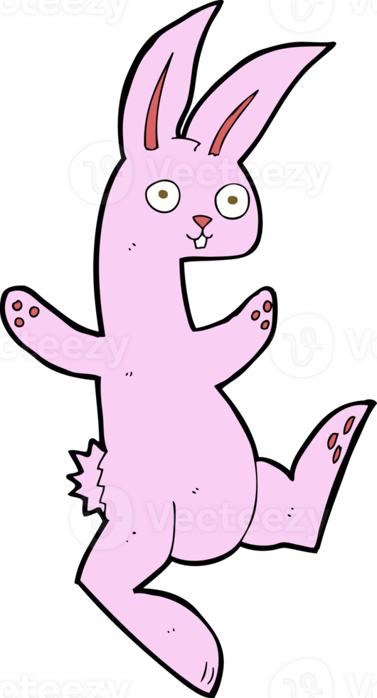 funny cartoon pink rabbit png