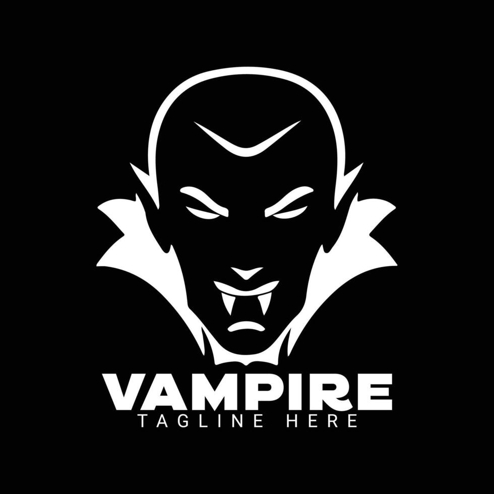 vampire minimal logo design, icon, illustration vector