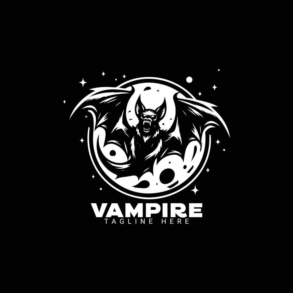 vampire minimal logo design, icon, illustration vector