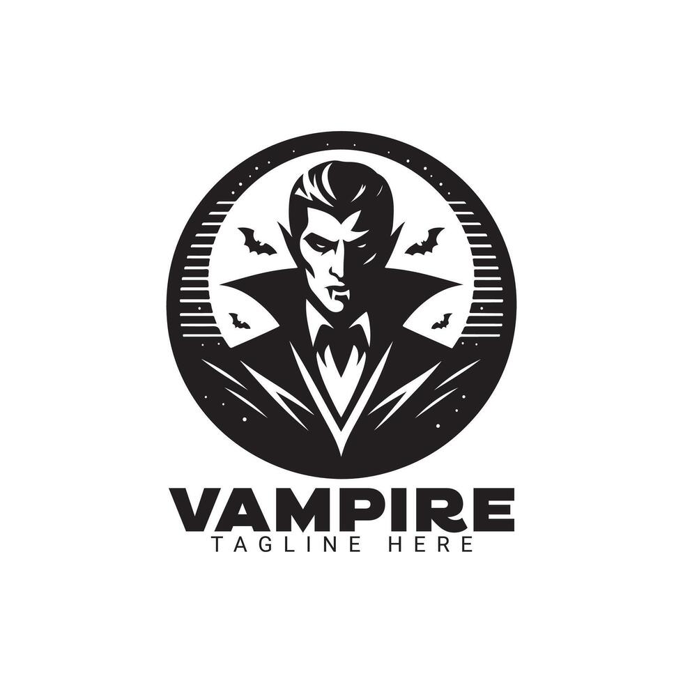 vampire minimal logo design, icon, illustration vector