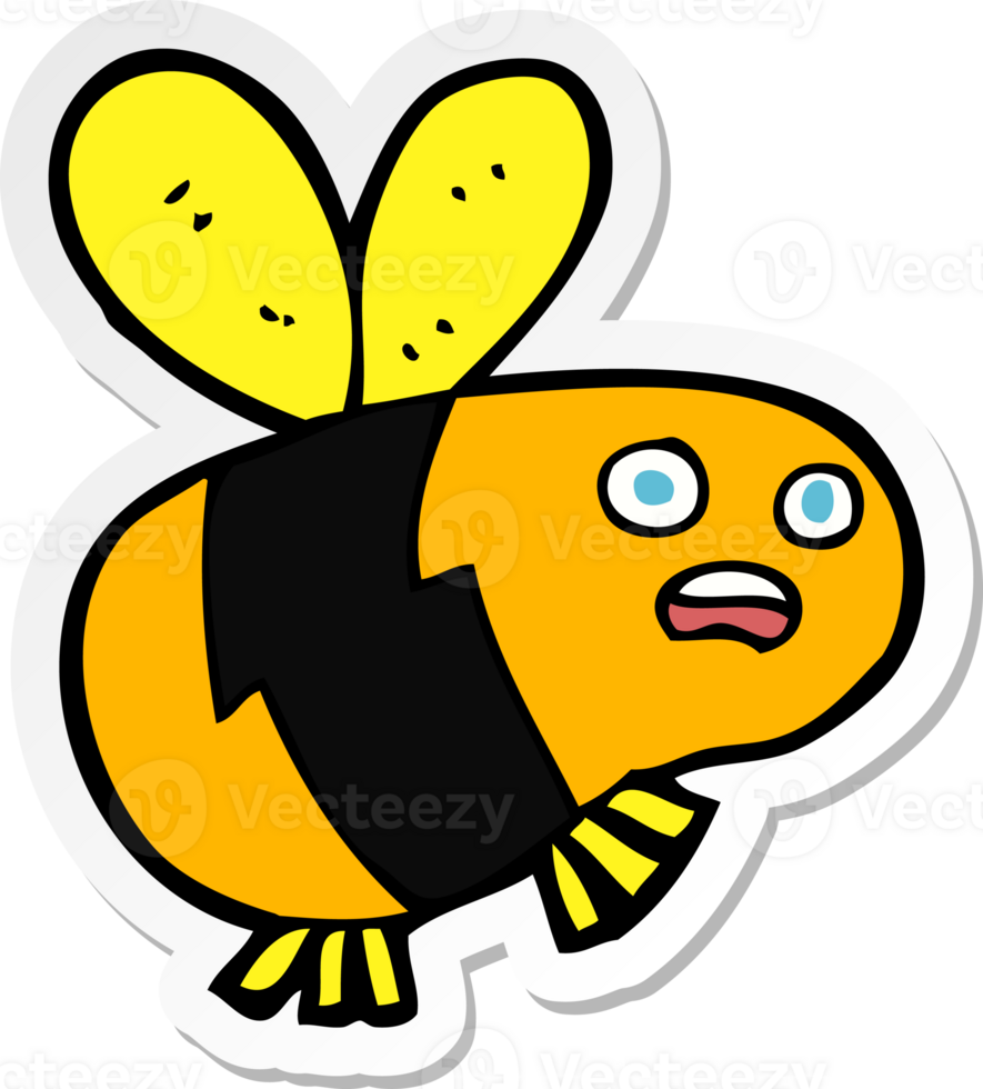 sticker of a cartoon bee png