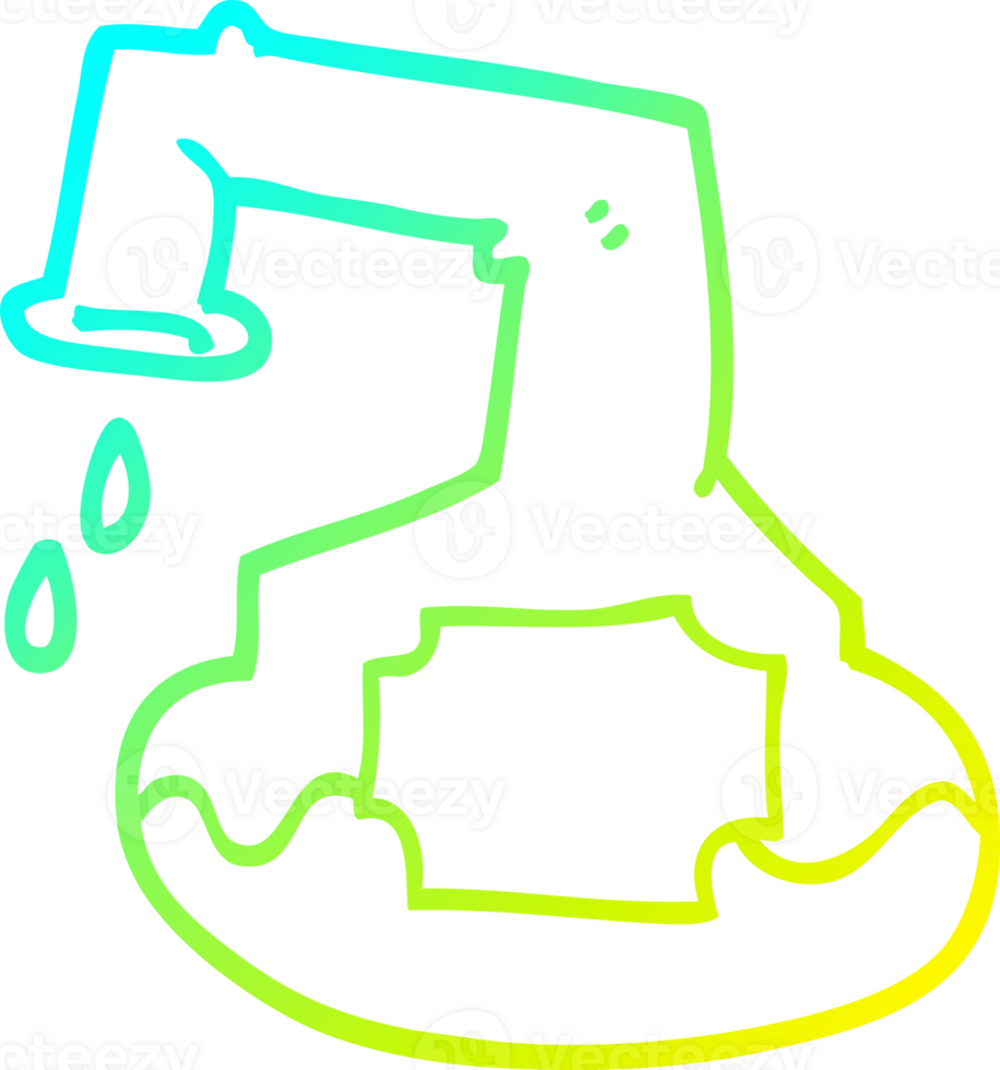 cold gradient line drawing of a cartoon science tube png
