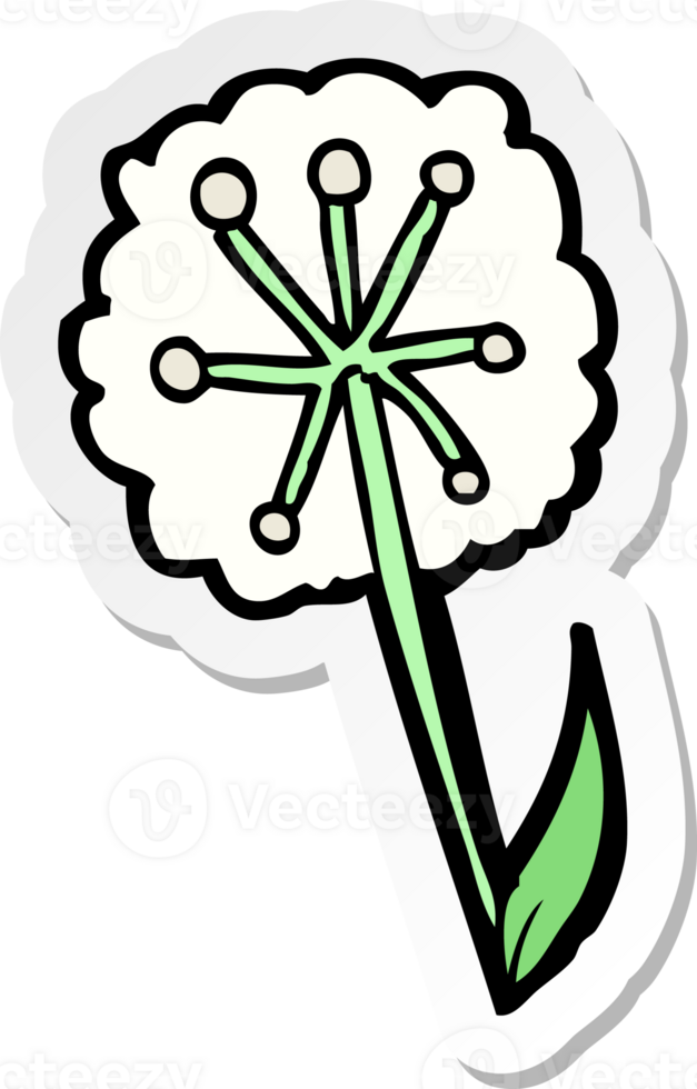 sticker of a cartoon dandelion png