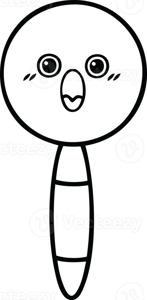line drawing cartoon of a magnifying glass png