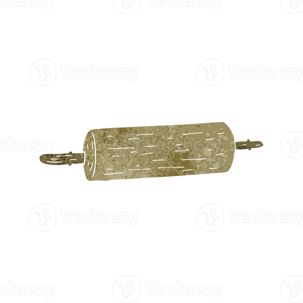 hand retro tecknad serie rullande stift png