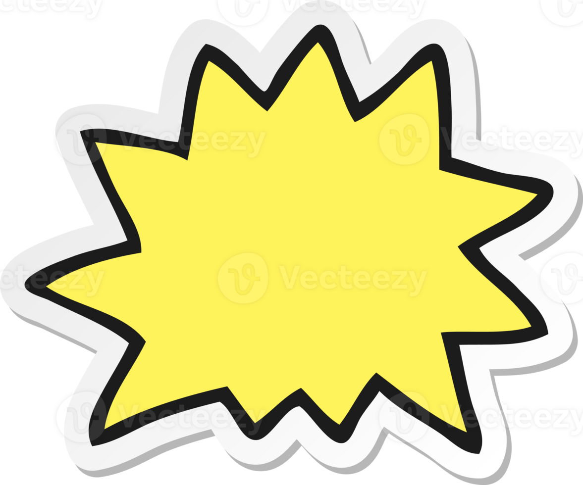 sticker of a cartoon explosion symbol png