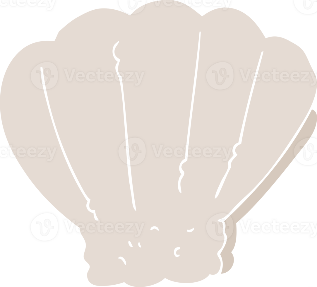 flat color illustration of shell png