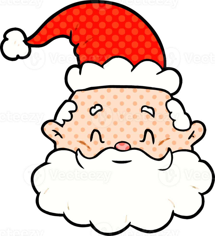 cartoon santa claus face png