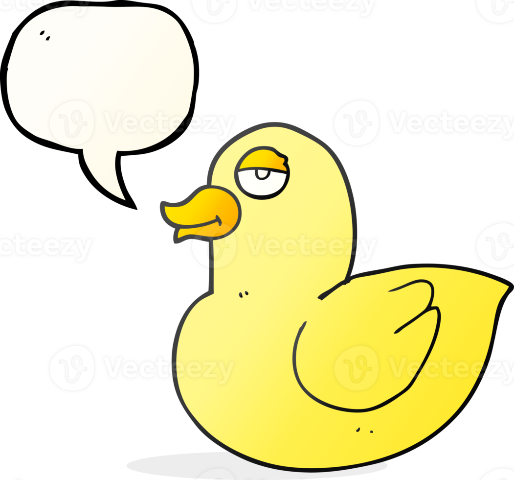 hand drawn speech bubble cartoon duck png