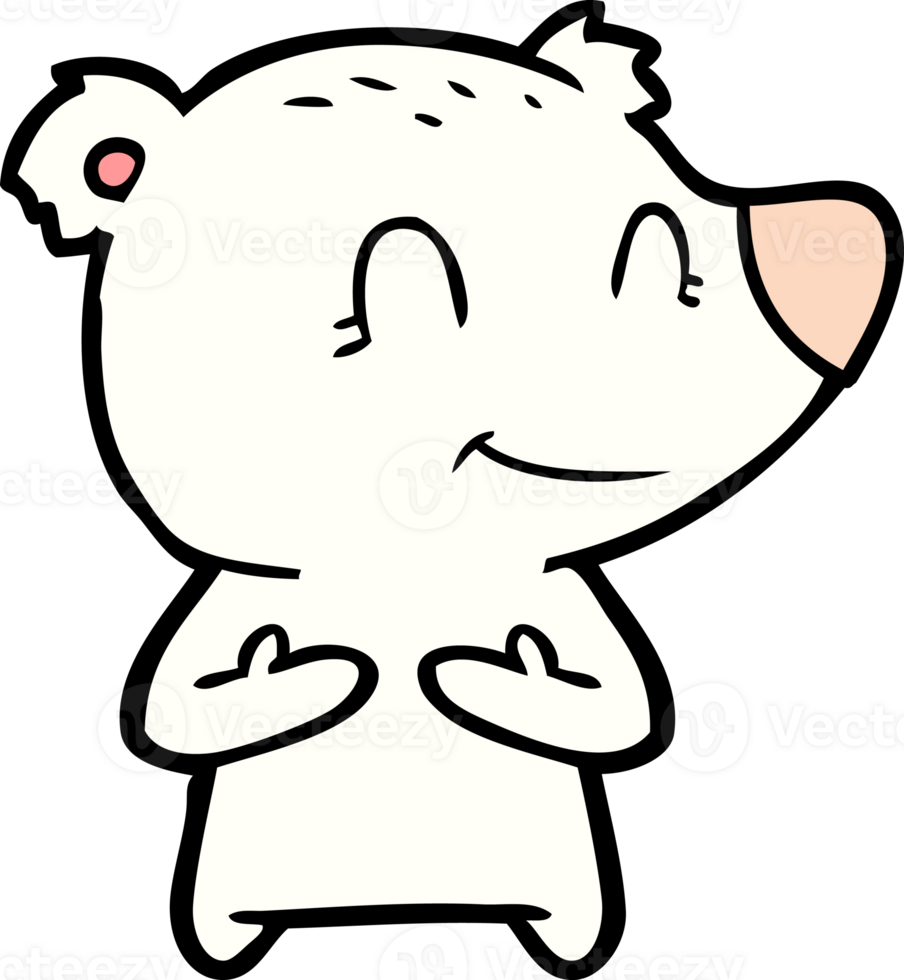 happy polar bear cartoon png