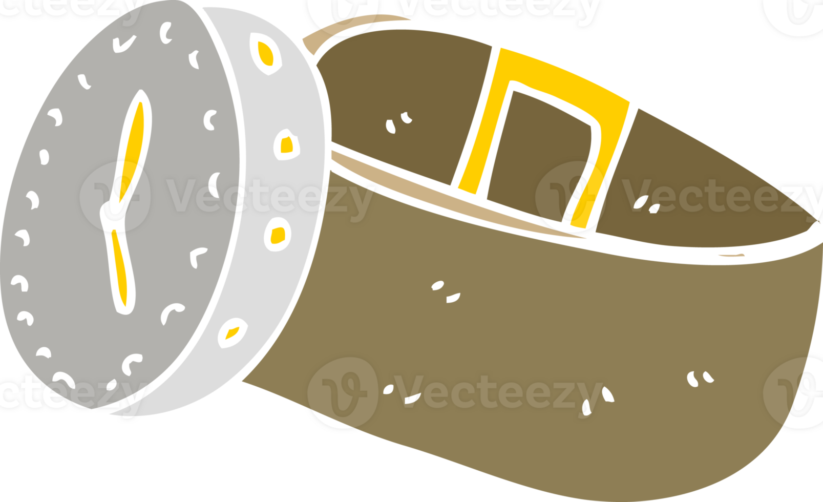 flat color illustration of wrist watch png
