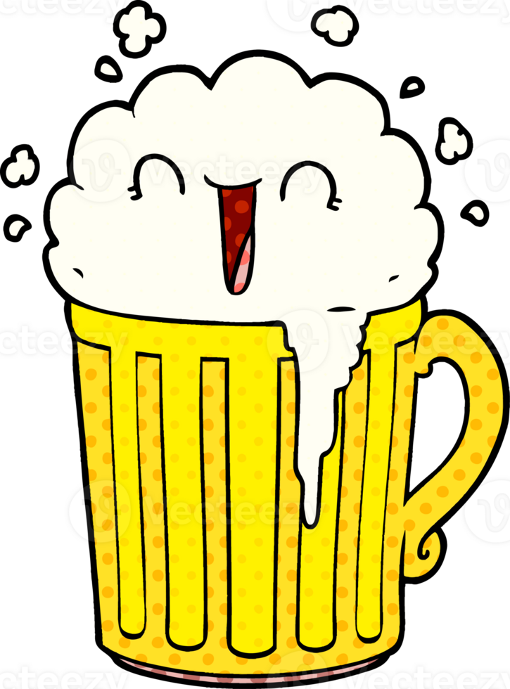 happy cartoon mug of beer png