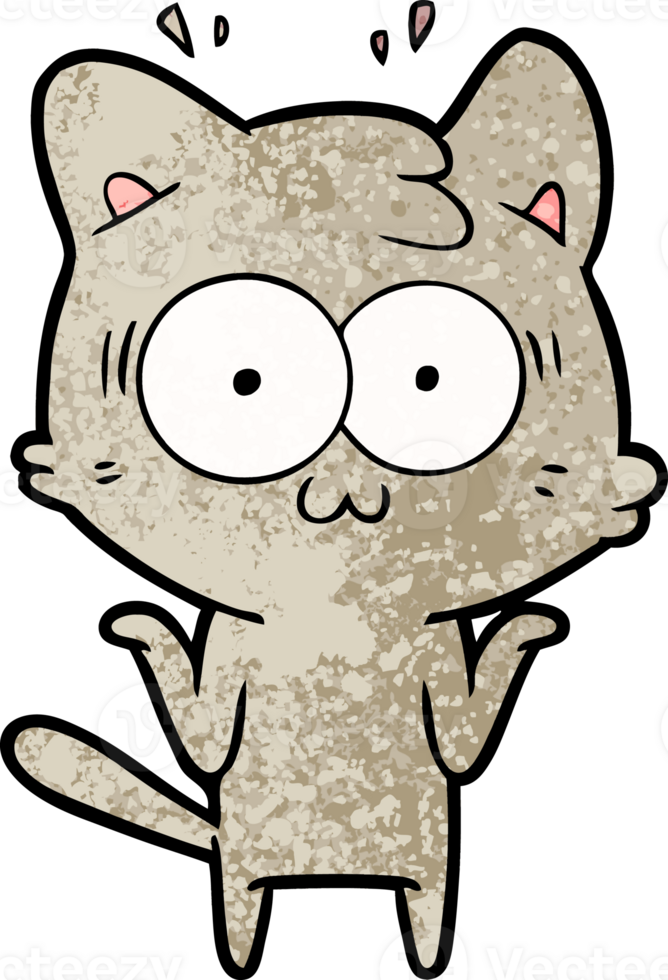 cartoon surprised cat png