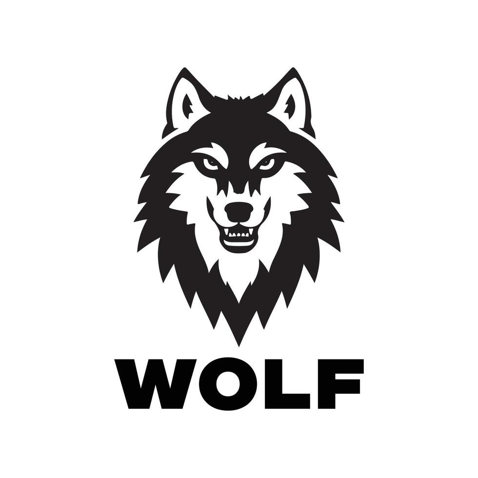 lobo logo ilustración, icono, silueta diseño vector