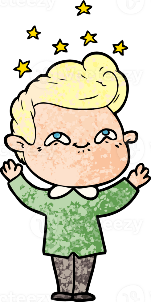 cartoon excited man png