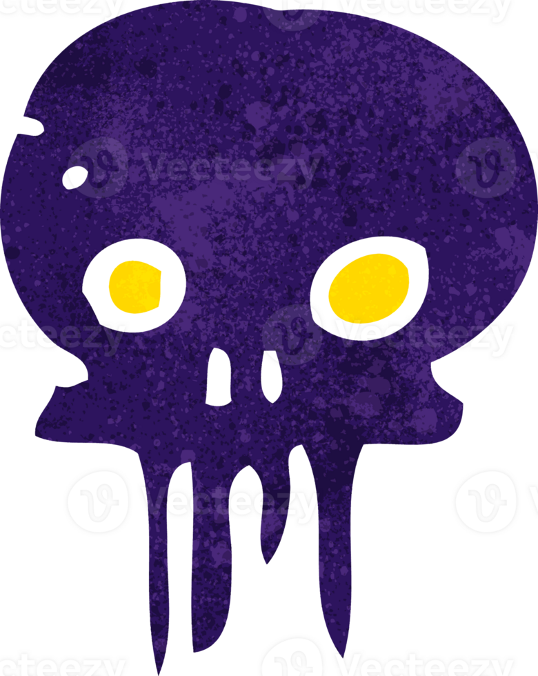 cartoon spooky skull symbol png