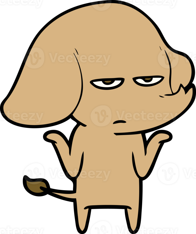 annoyed cartoon elephant png