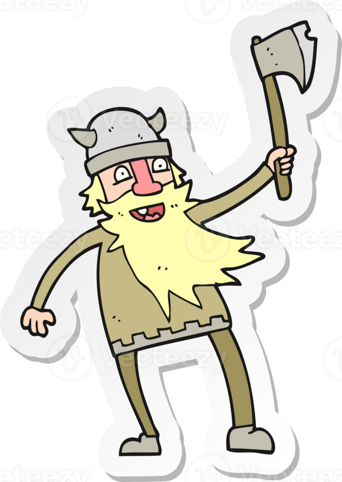 sticker of a cartoon viking png