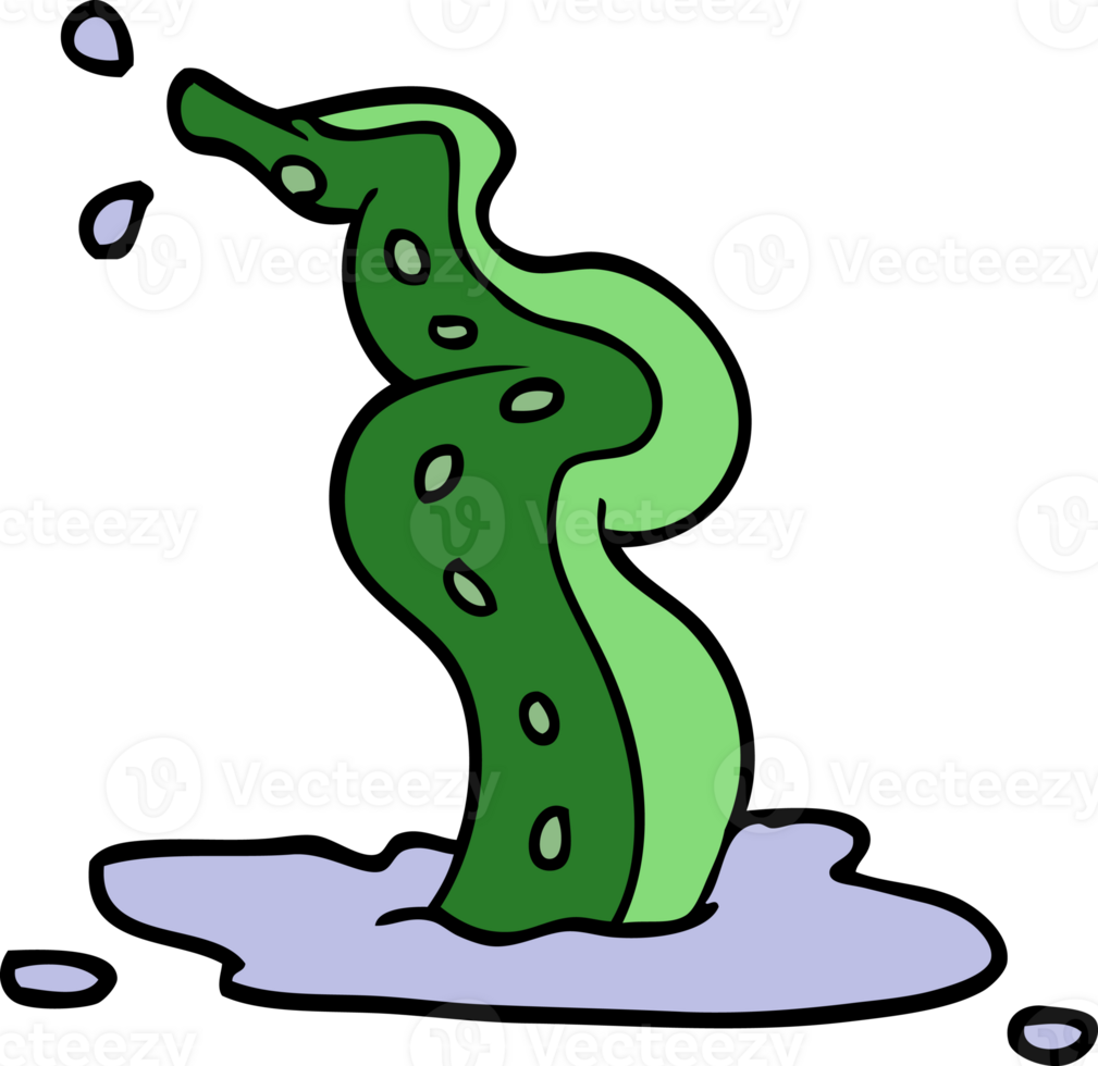 cartoon doodle spooky tentacle png