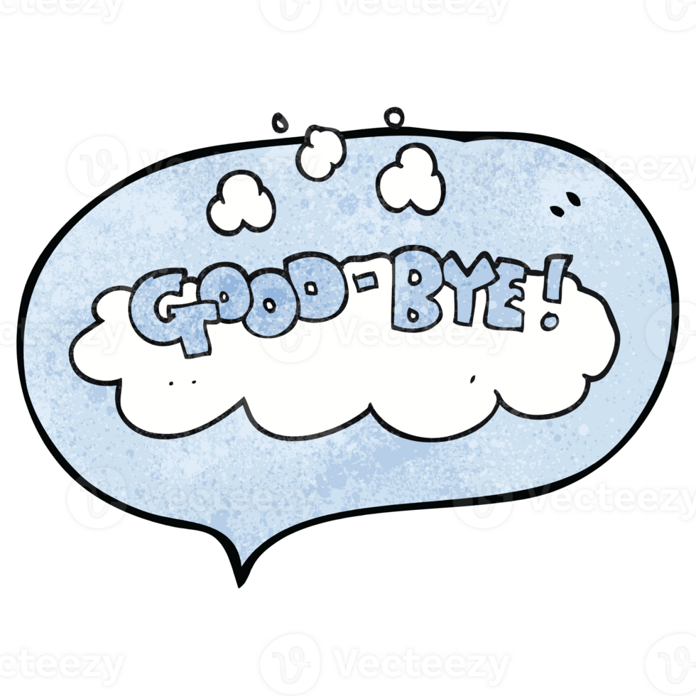 hand speech bubble textured cartoon good-bye symbol png