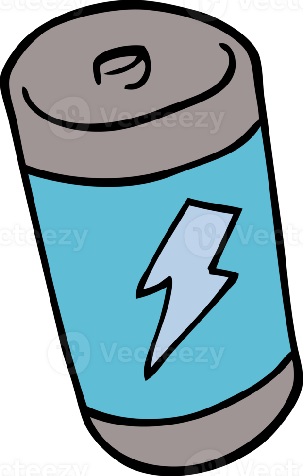 cartoon doodle of a battery png