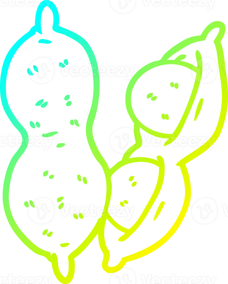 cold gradient line drawing of a cartoon peanuts png