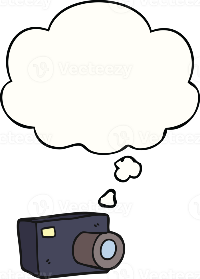 cartoon camera with thought bubble png