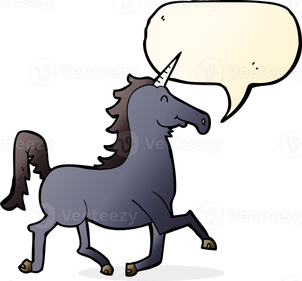 cartoon unicorn with speech bubble png