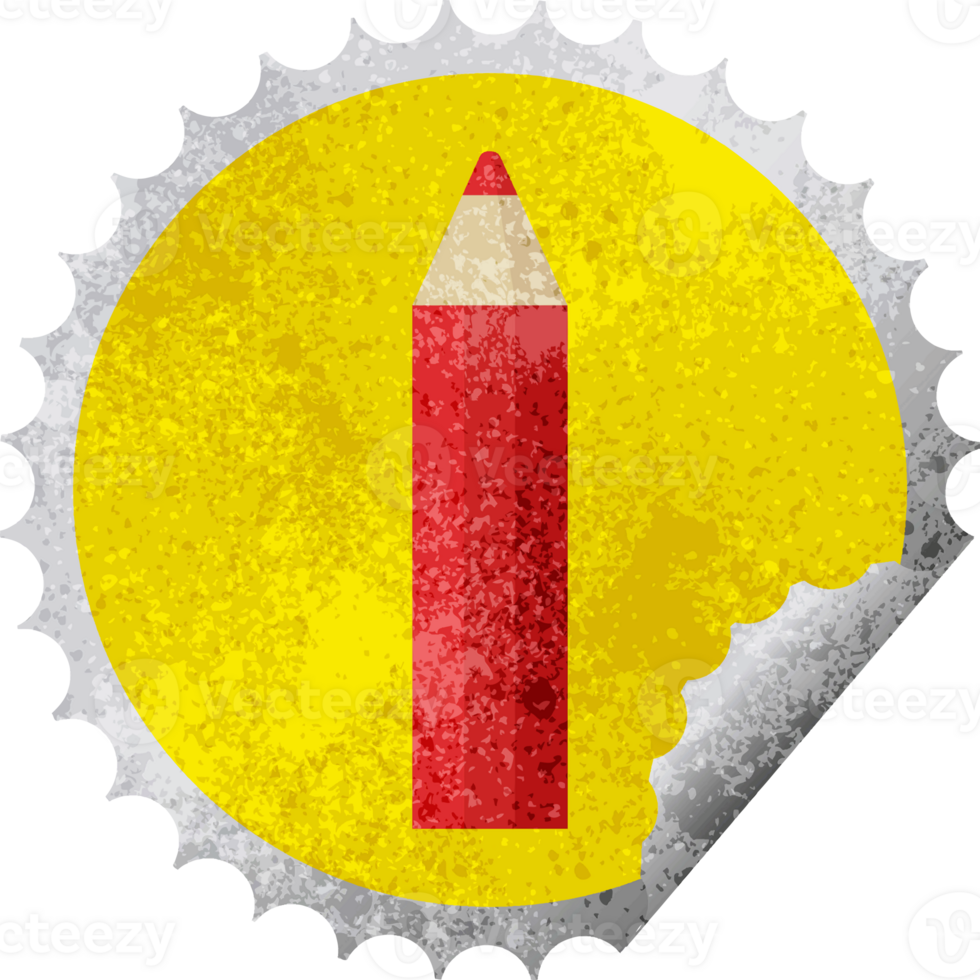 red coloring pencil graphic   illustration round sticker stamp png