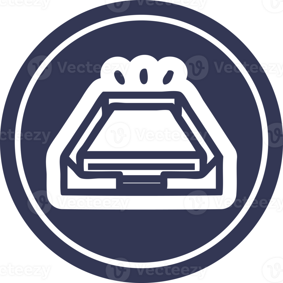 low office paper stack circular icon symbol png